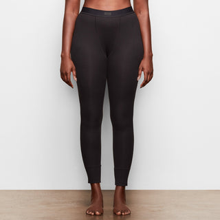COTTON RIB LEGGING | SOOT
