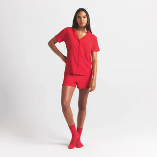 SOFT LOUNGE SHORT SLEEP SET | CHERRY