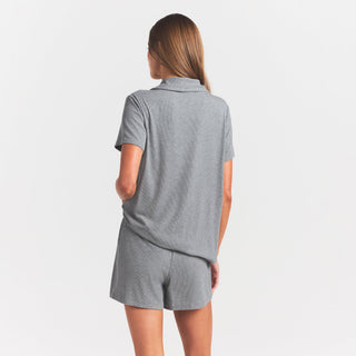 SOFT LOUNGE SHORT SLEEP SET | HEATHER GREY