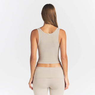 COTTON RIB TANK | STONE