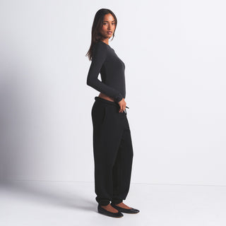 COTTON JERSEY LONG SLEEVE T-SHIRT | SOOT