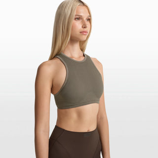 NikeSKIMS RIBBED SEAMLESS RACER FRONT BRA | DUSTY OAKMOSS