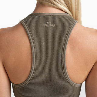 NikeSKIMS RIBBED SEAMLESS RACER FRONT BRA | DUSTY OAKMOSS