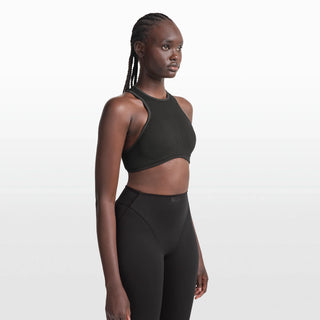 NikeSKIMS RIBBED SEAMLESS RACER FRONT BRA | OBSIDIAN