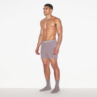 SKIMS COTTON MENS KNIT BOXER | ZINC