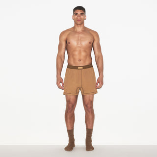 SKIMS COTTON MENS KNIT BOXER 3-PACK | RUSSET MULTI