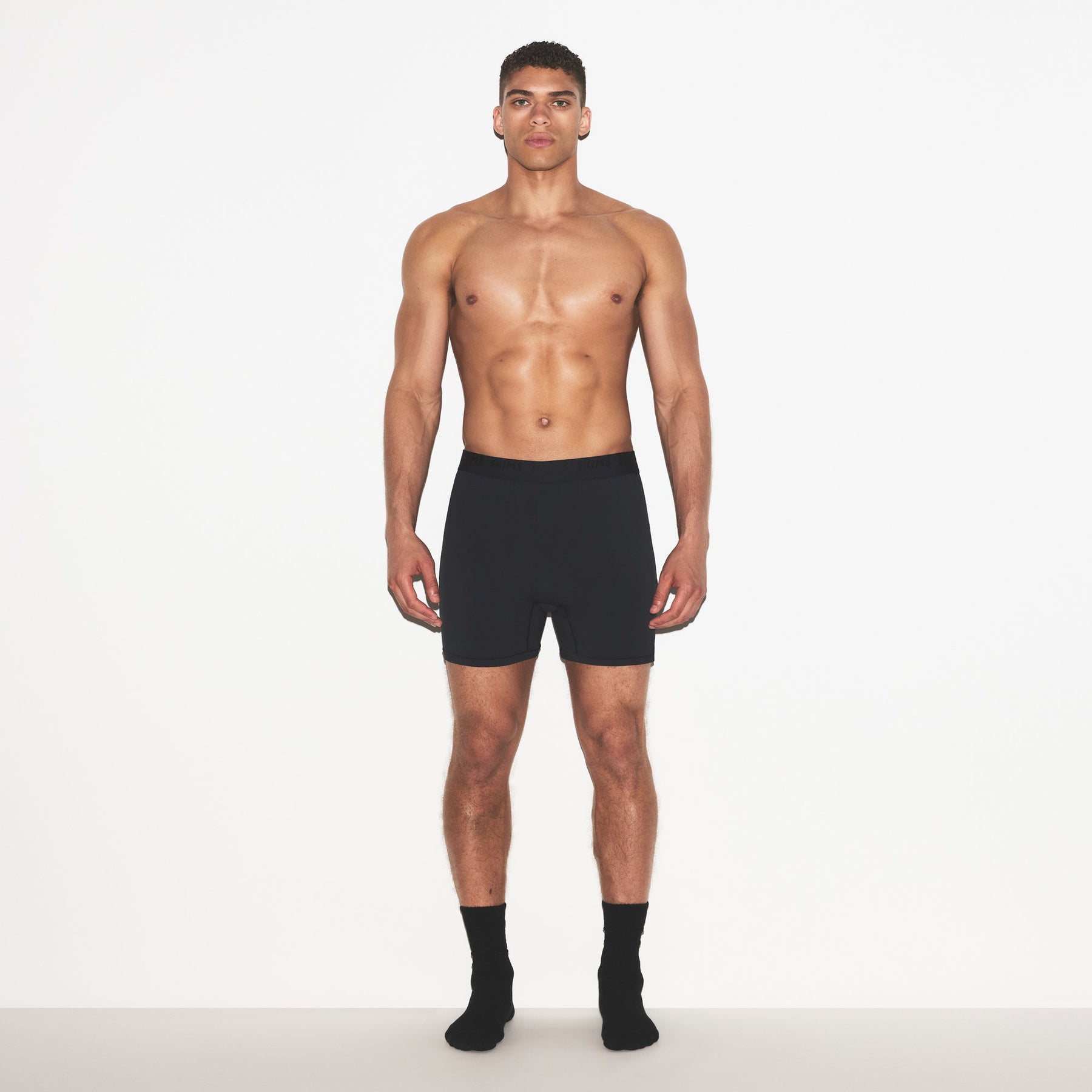SKIMS STRETCH MENS KNIT BOXER 3-PACK | GUNMETAL MULTI