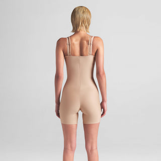 SKIMS BODY CORE SCULPT OPEN BUST MID THIGH BODYSUIT | CLAY