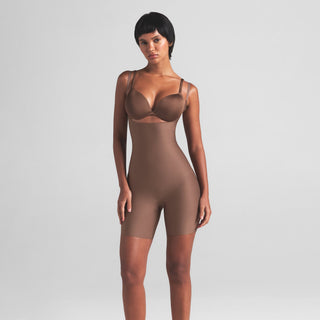 SKIMS BODY CORE SCULPT OPEN BUST MID THIGH BODYSUIT | JASPER