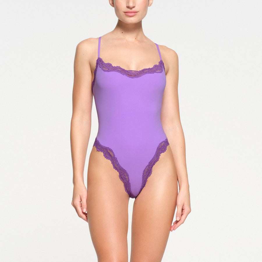 FITS EVERYBODY LACE CAMI BODYSUIT | ULTRA VIOLET TONAL