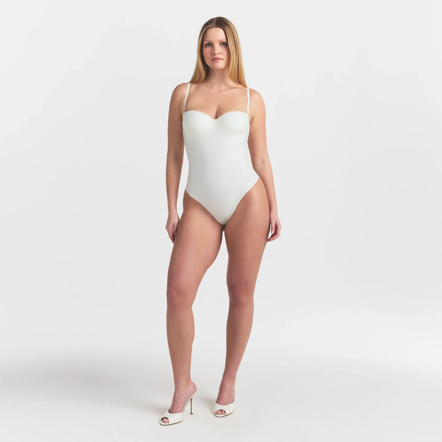 SKIMS BODY UNDERWIRE THONG BODYSUIT | IVORY