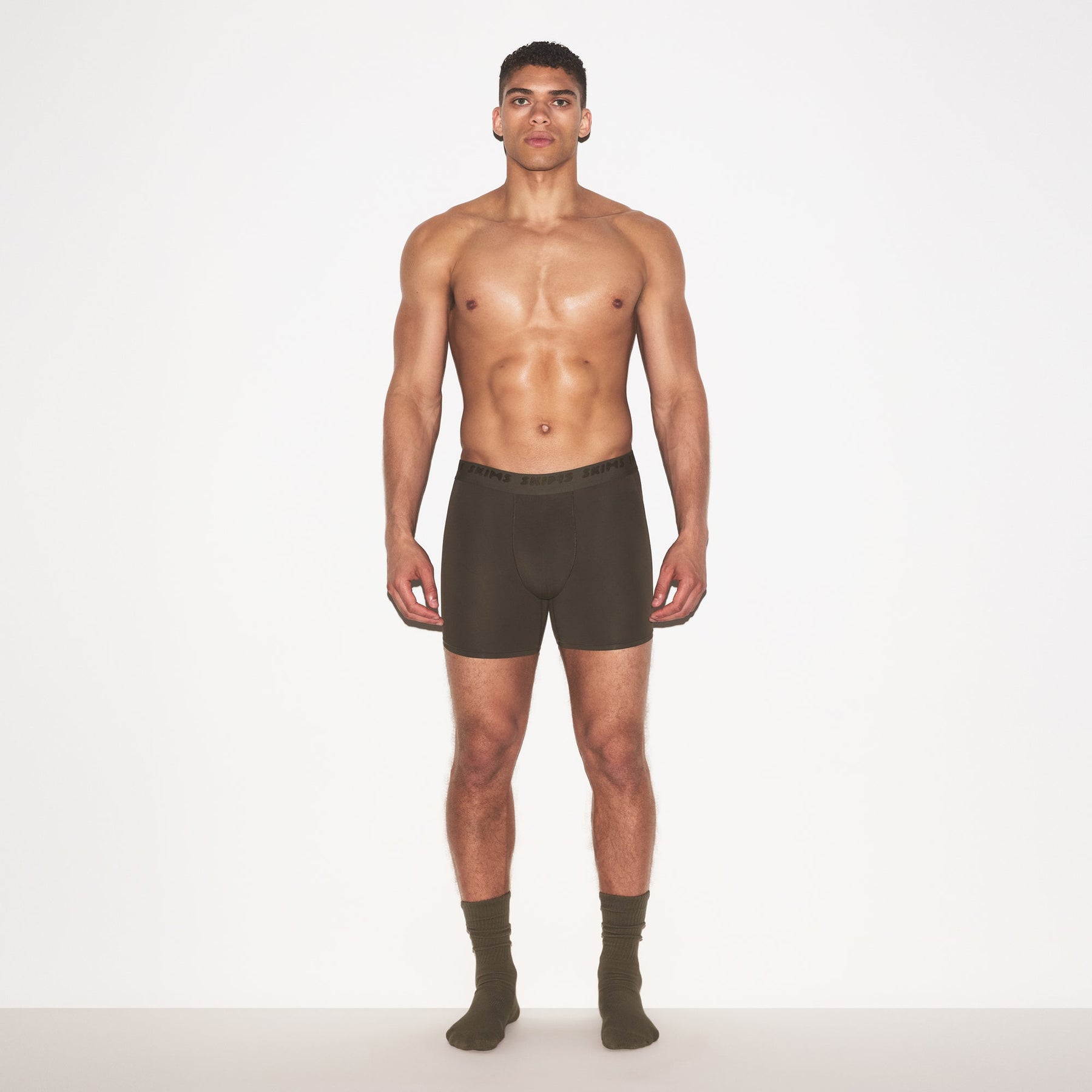 SKIMS STRETCH MENS 5" BOXER BRIEF | LODEN