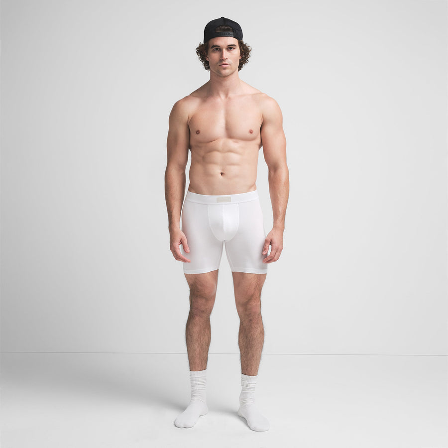 SKIMS COTTON MENS 5" BOXER BRIEF | CHALK