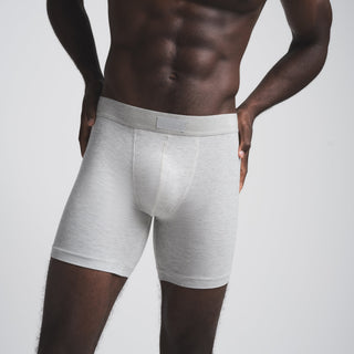 SKIMS COTTON MENS 5" BOXER BRIEF 5-PACK | HEATHER MULTI