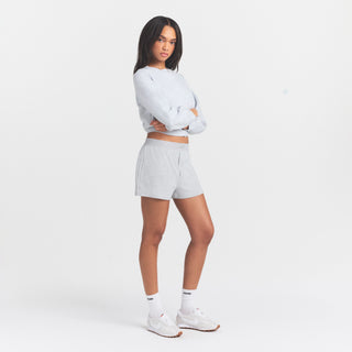 COTTON RIB LOOSE BOXER | LIGHT HEATHER GREY