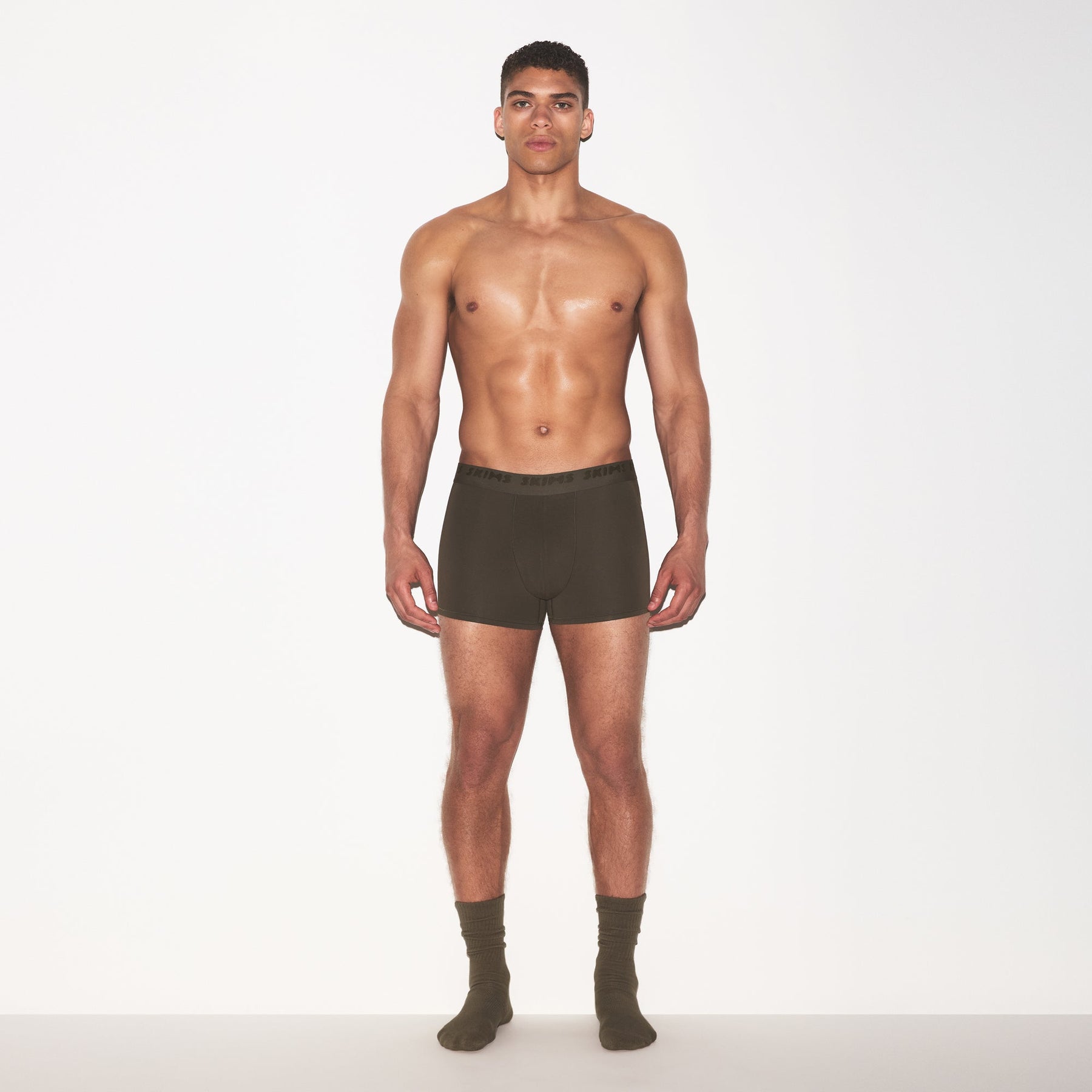 SKIMS STRETCH MENS 3" BOXER BRIEF | LODEN