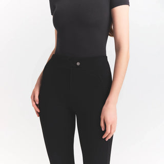 THE ESSENTIAL COLLECTION ZIP FRONT LEGGING | OBSIDIAN