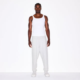 FLEECE LOUNGE MENS TAPERED JOGGER | LIGHT HEATHER GREY