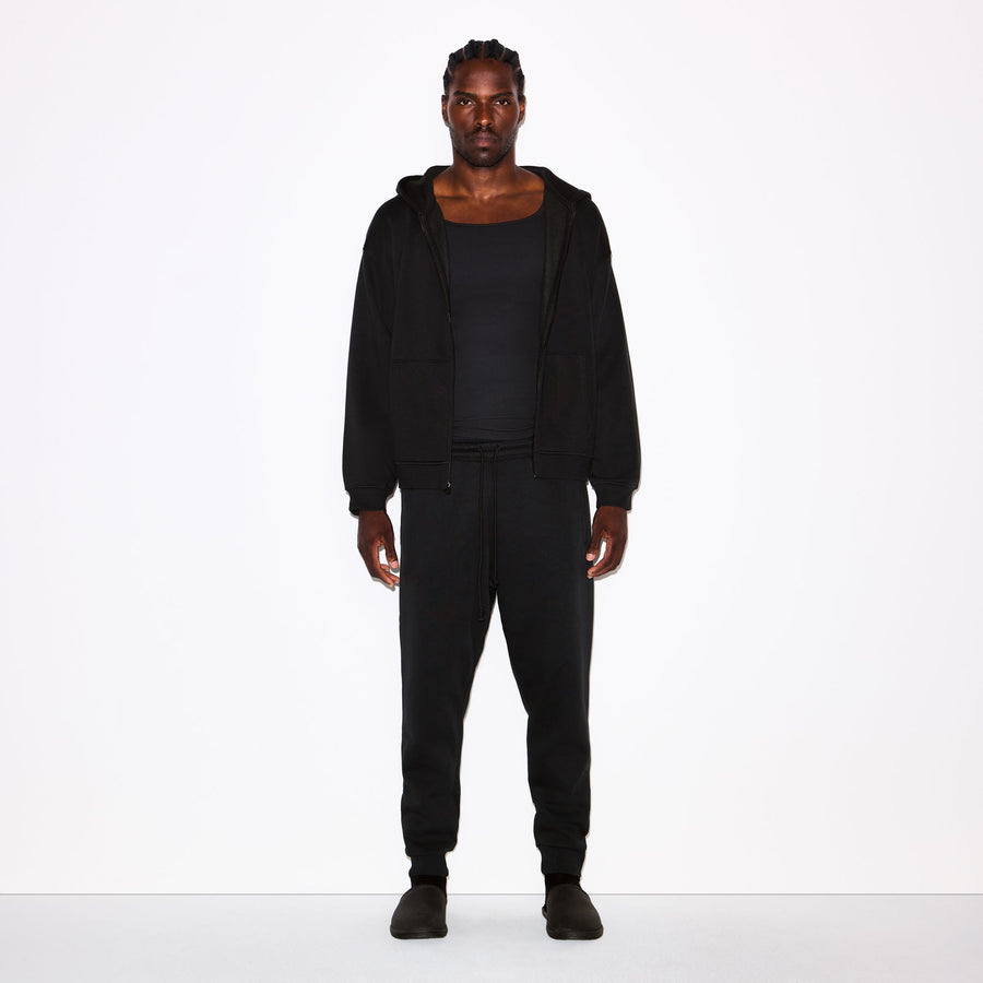 FLEECE LOUNGE MENS TAPERED JOGGER | WASHED ONYX