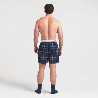 SKIMS FOR TEAM USA FLANNEL SLEEP MENS OLYMPIC SHORT | NAVY PLAID