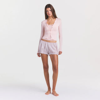 VOILE SLEEP BLOOMER SHORT | LIGHT LILAC