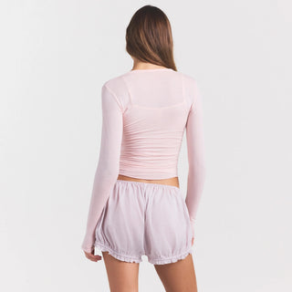 VOILE SLEEP BLOOMER SHORT | LIGHT LILAC