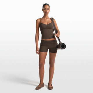 NikeSKIMS MATTE 3" FOLDOVER SHORT | DARK SEPIA