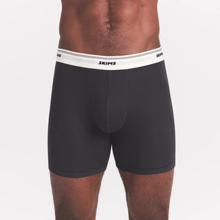 SKIMS COTTON RIB MENS 5" BOXER BRIEF | ONYX
