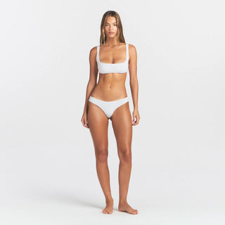 RAW EDGE MICRO SCOOP BRALETTE | SNOW