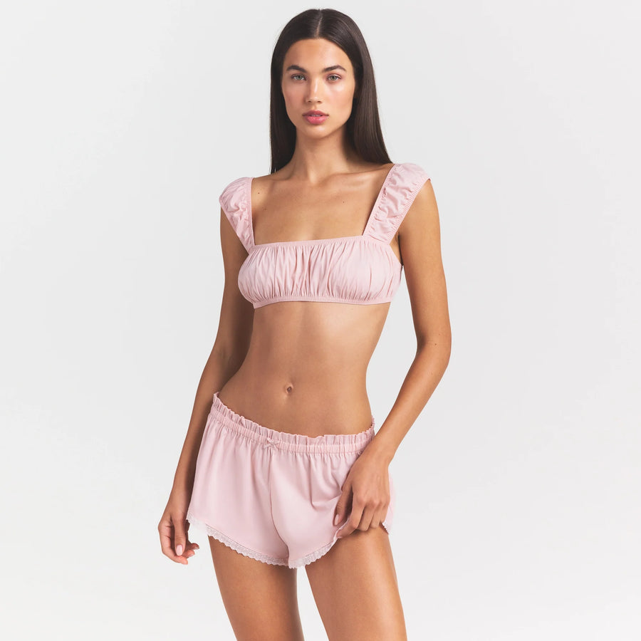 POPLIN APPAREL BRALETTE | DUSTY PINK