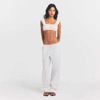 POPLIN APPAREL BRALETTE | SNOW