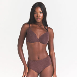 EVERYDAY COTTON FULL COVERAGE BRA | COCOA HEATHER
