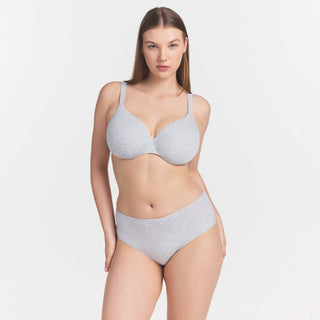 EVERYDAY COTTON FULL COVERAGE BRA | LIGHT HEATHER GREY