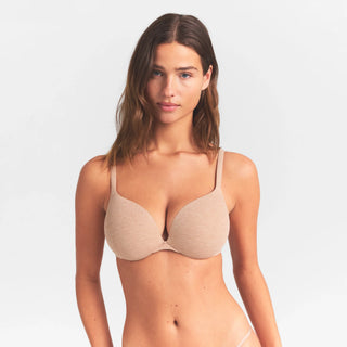 EVERYDAY COTTON ULTIMATE TEARDROP PUSH-UP BRA | CLAY HEATHER