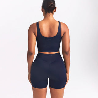 NikeSKIMS SHINE SCOOP NECK BRA TOP | NAVY