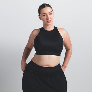 NikeSKIMS SHINE HIGH NECK BRA | OBSIDIAN
