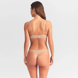 EVERYDAY COTTON UNLINED DEMI BRA | CLAY HEATHER