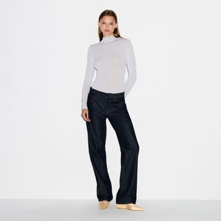 SHEER MODAL LONG SLEEVE TURTLENECK BODYSUIT | MIST