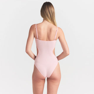 COTTON RIB CUT OUT BODYSUIT | CHERRY BLOSSOM