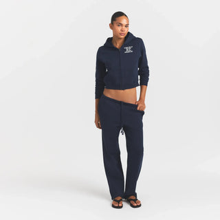 BOYFRIEND FLEECE STRAIGHT LEG PANT | NAVY
