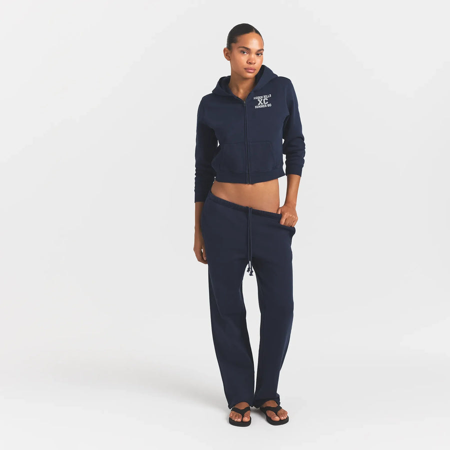 BOYFRIEND FLEECE STRAIGHT LEG PANT | NAVY