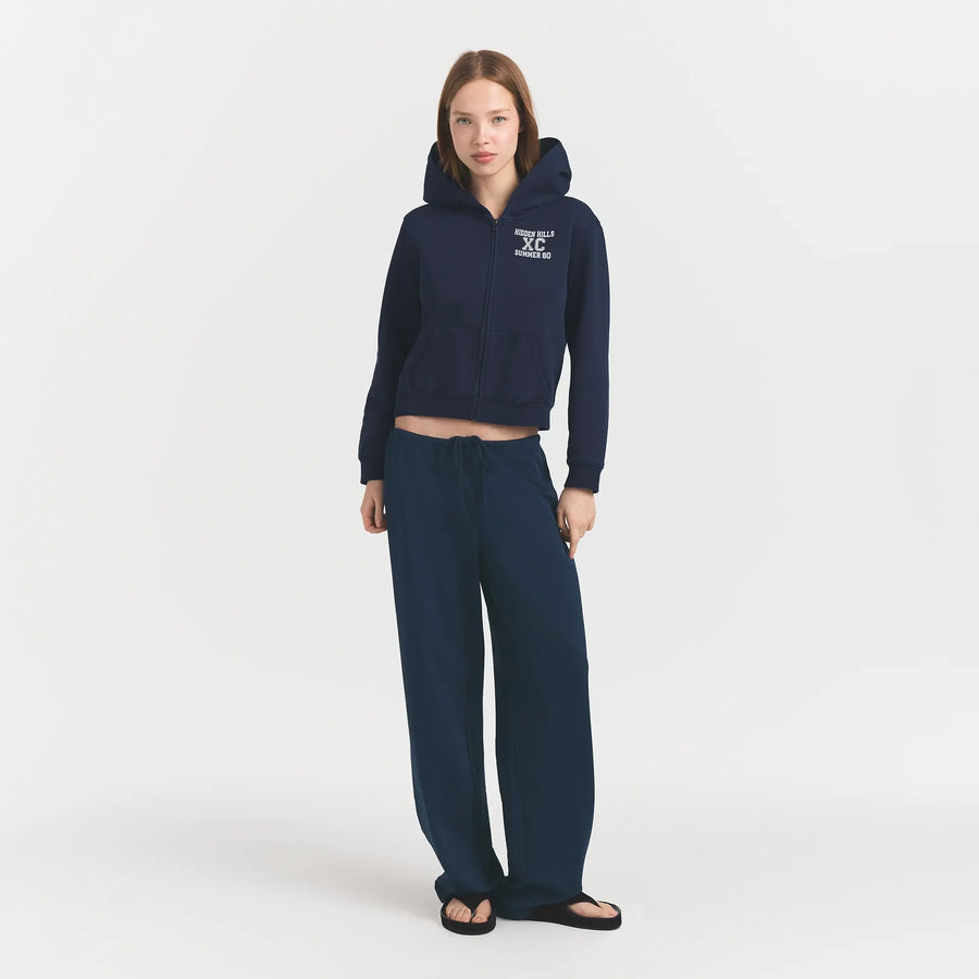 HEAVYWEIGHT CREPE STRAIGHT LEG PANT | NAVY