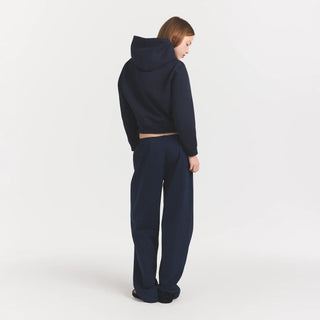 HEAVYWEIGHT CREPE STRAIGHT LEG PANT | NAVY