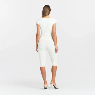 REFINED KNIT CAPRI | EGRET