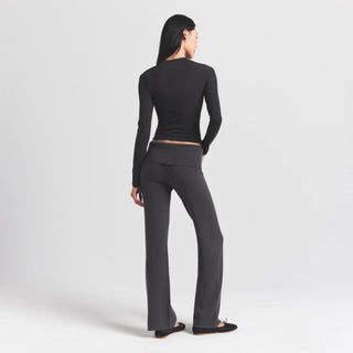 SWEATER KNITS FOLDOVER PANT | ASH