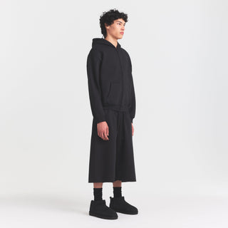 FLEECE LOUNGE MENS RELAXED LONG SHORT | WASHED ONYX
