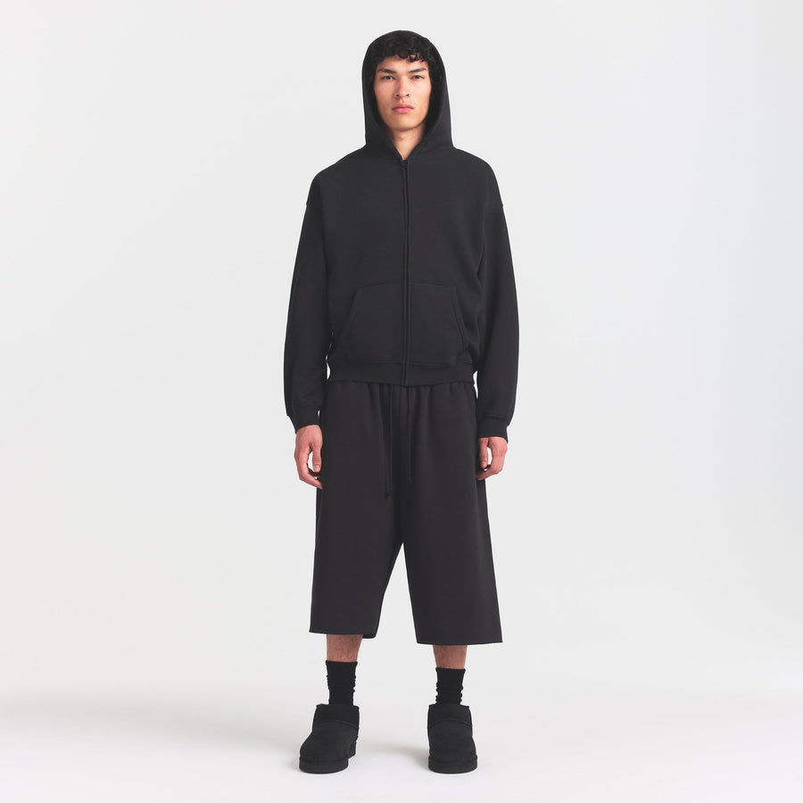 FLEECE LOUNGE MENS RELAXED LONG SHORT | WASHED ONYX