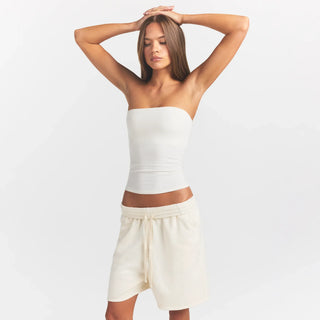 FRENCH TERRY LONG SHORT | ECRU