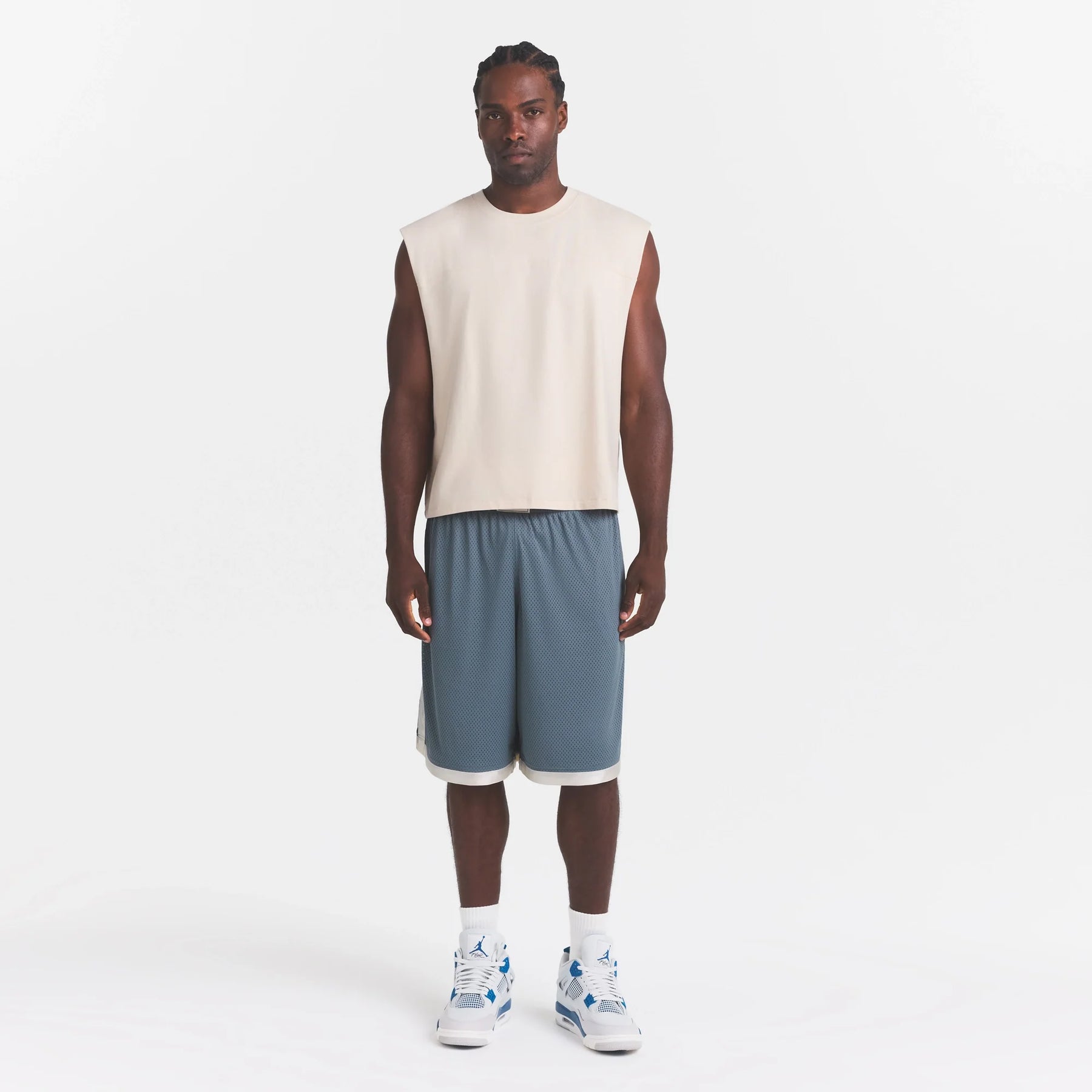 MESH APPAREL MENS LONG SHORT | ZIRCON