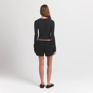 COTTON FLEECE CLASSIC SHORT | ONYX